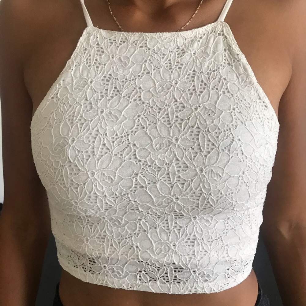 Cute white crop top  - moving away make an offer